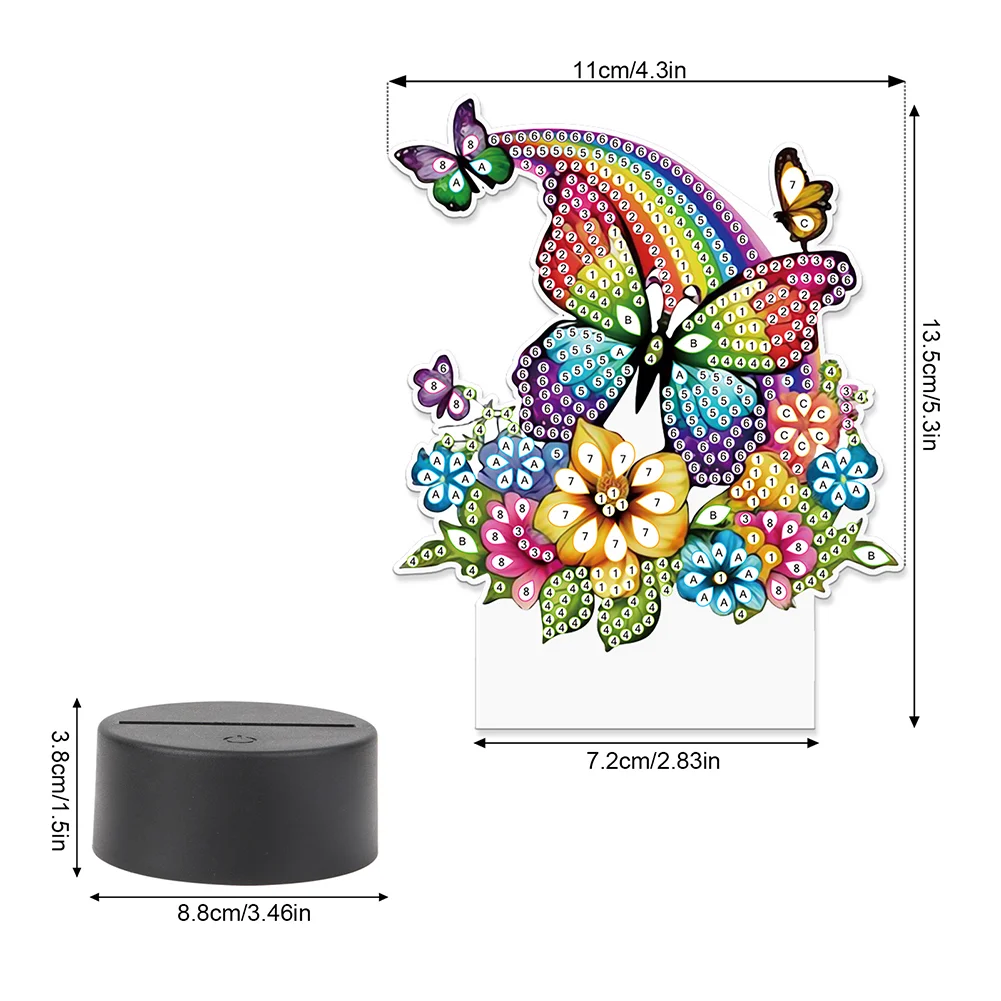 5D DIY Butterfly Diamond Painting Night Light Diamond Painting Lamp