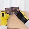 Rechargeable USB Fingerless Heated Gloves w/3 Heating Levels for Sports Skiing