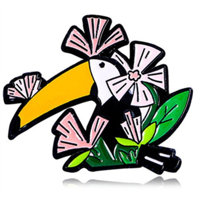 Casual Cartoon Style Cute Crow Animal Parrot Alloy Unisex Brooches