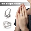 &Agrave; sa petite-fille - Bague Hug en argent sterling 925 (r&eacute;glable - Taille unique)