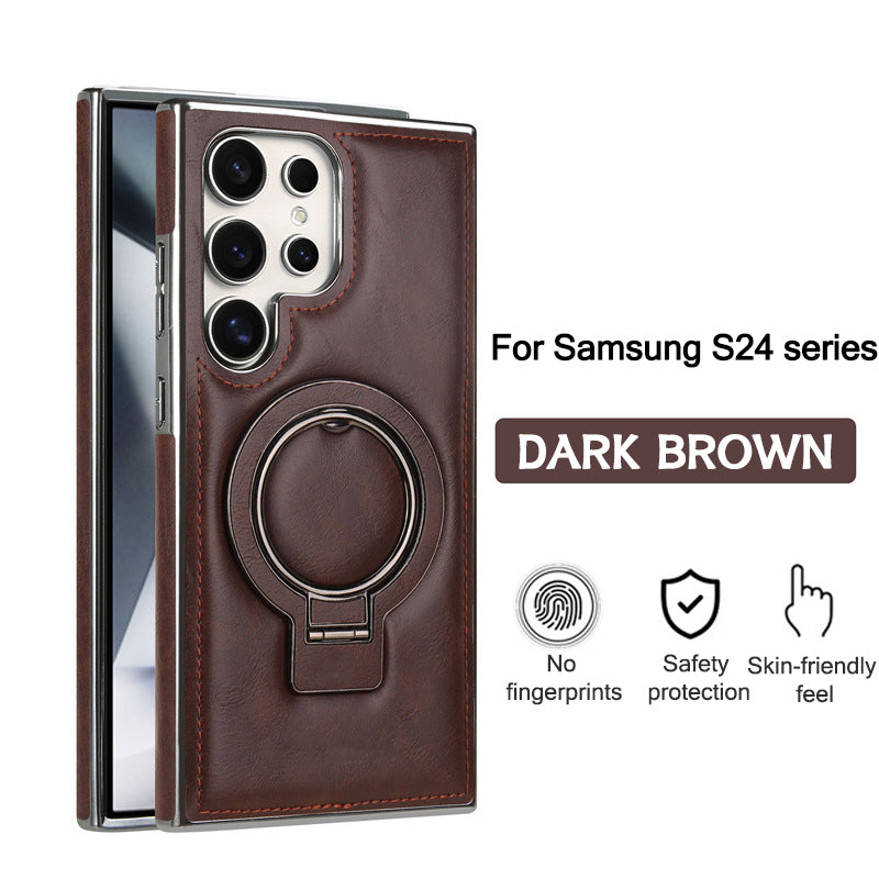 For Samsung S24 series Business Magnetic Anti-fall Bracket Protective Case