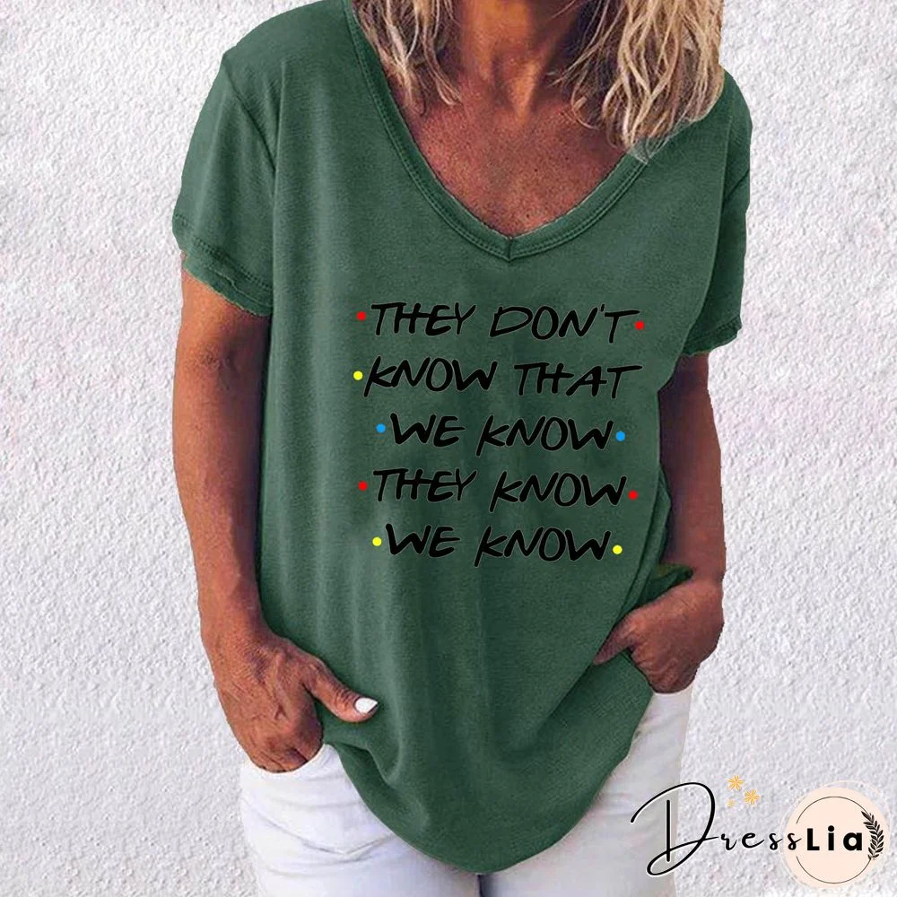 Loose V Neck Short Sleeve T Shirt Top