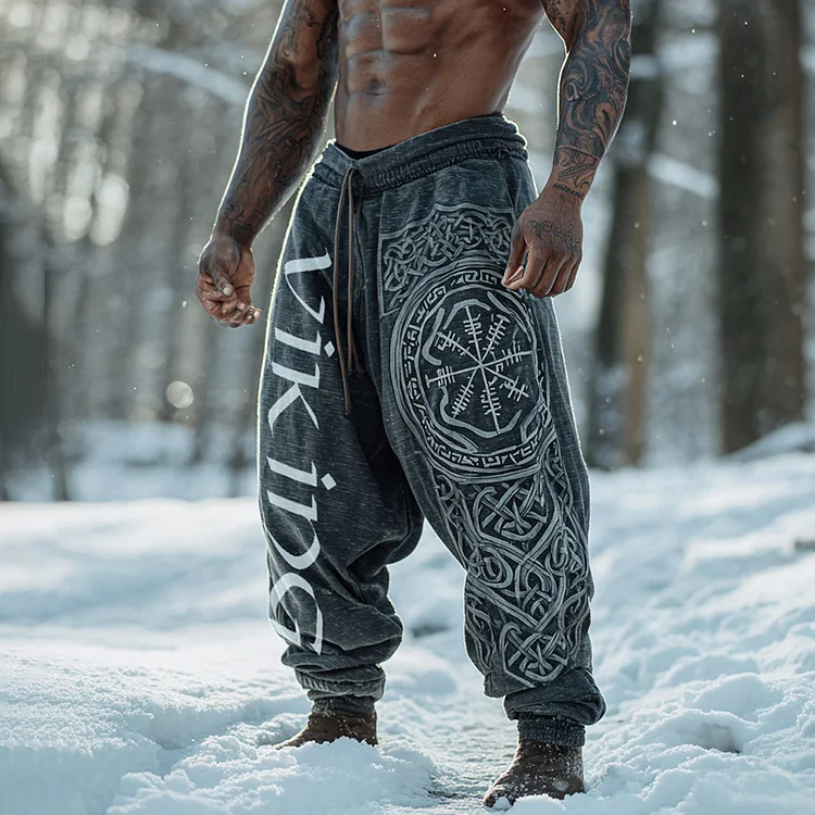 Men's Viking Vegvisir Celtic Style Casual Sweatpants
