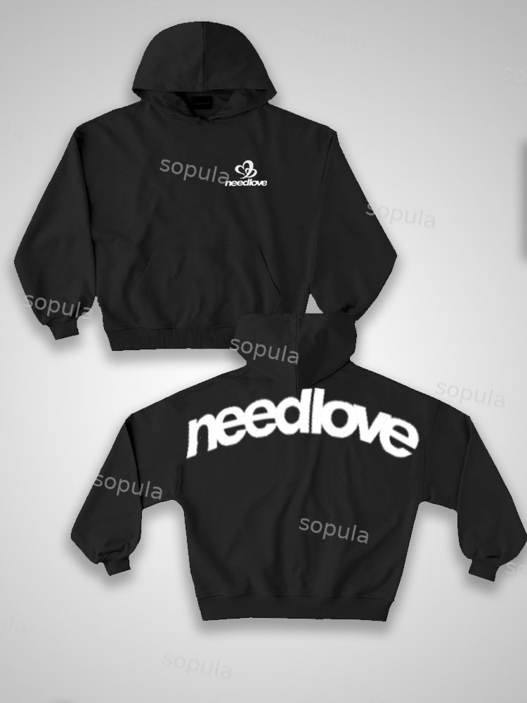 We Need A Love Loving Hooded Pure Cotton Hoodie - SOPULA