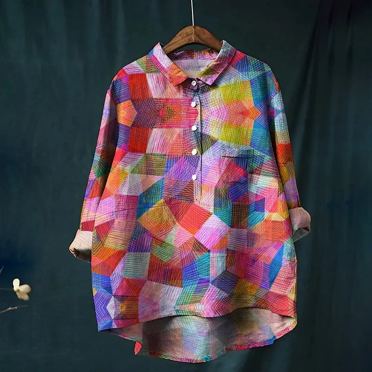 Women's Geometric Printed Casual Shirt