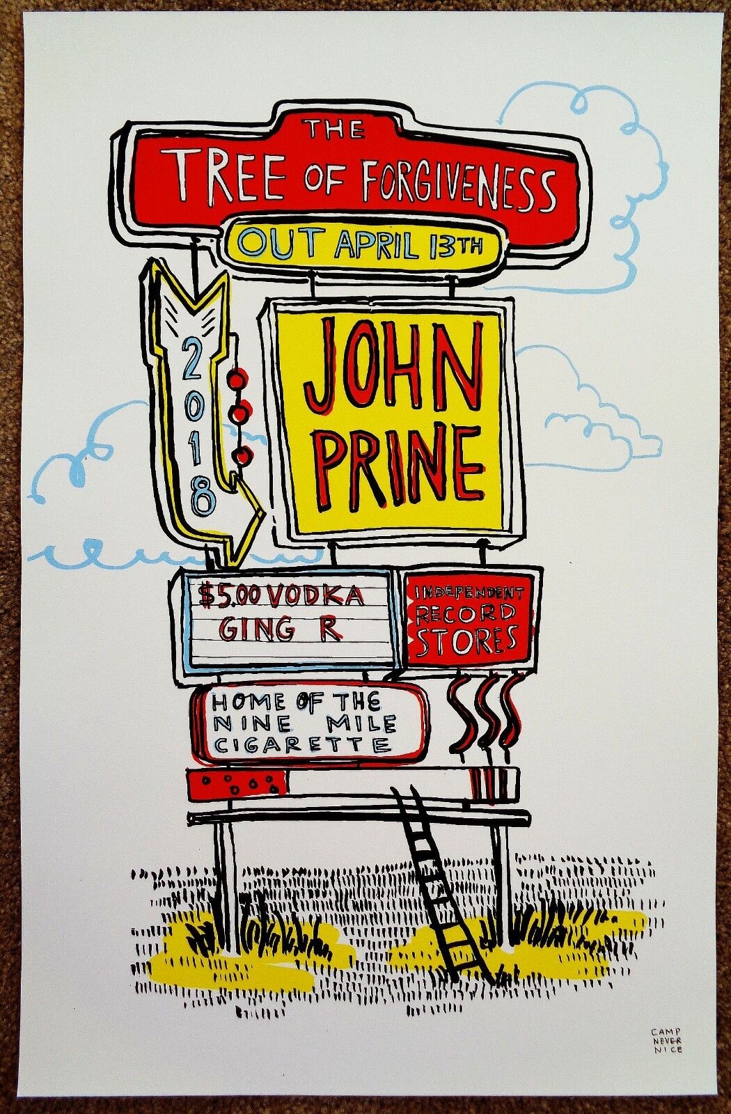 JOHN PRINE Album POSTER Tree Of Forgiveness 11x17