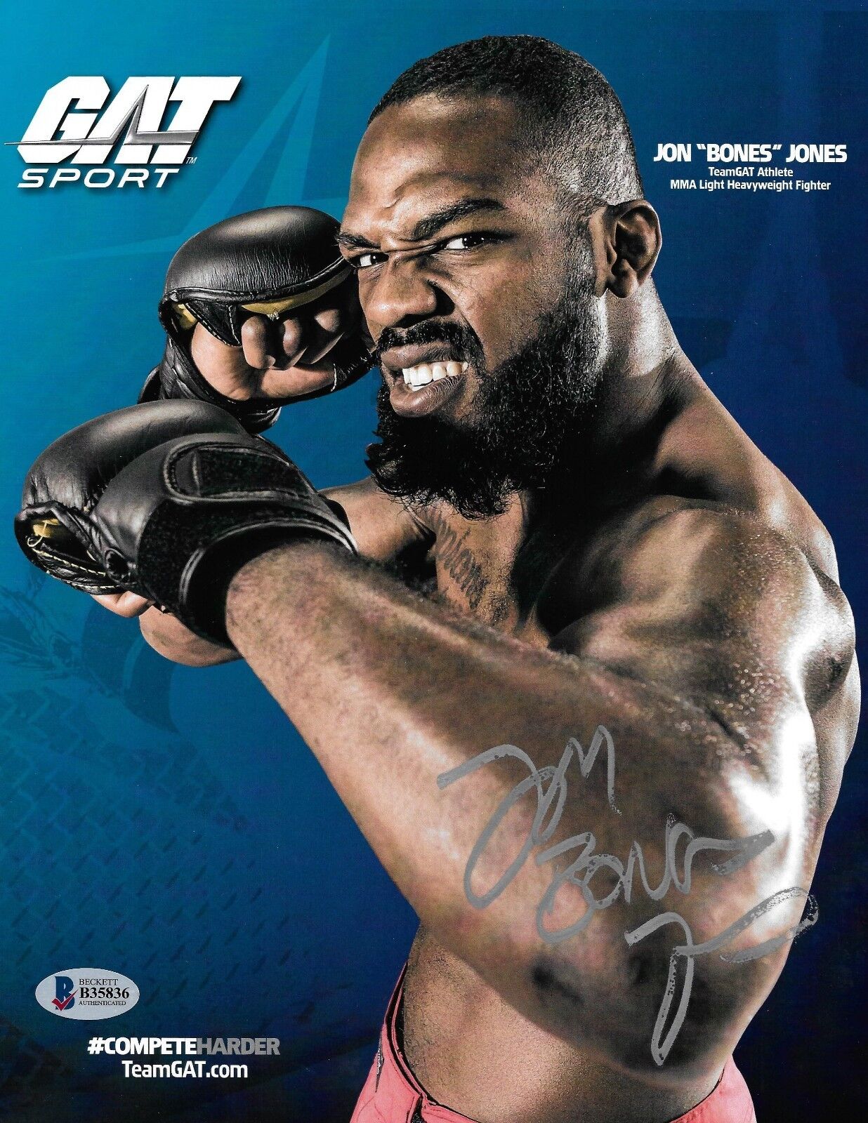 Jon Jones Signed 8.5x11 Photo Poster painting BAS Beckett COA UFC Promo Picture Autograph 159 94