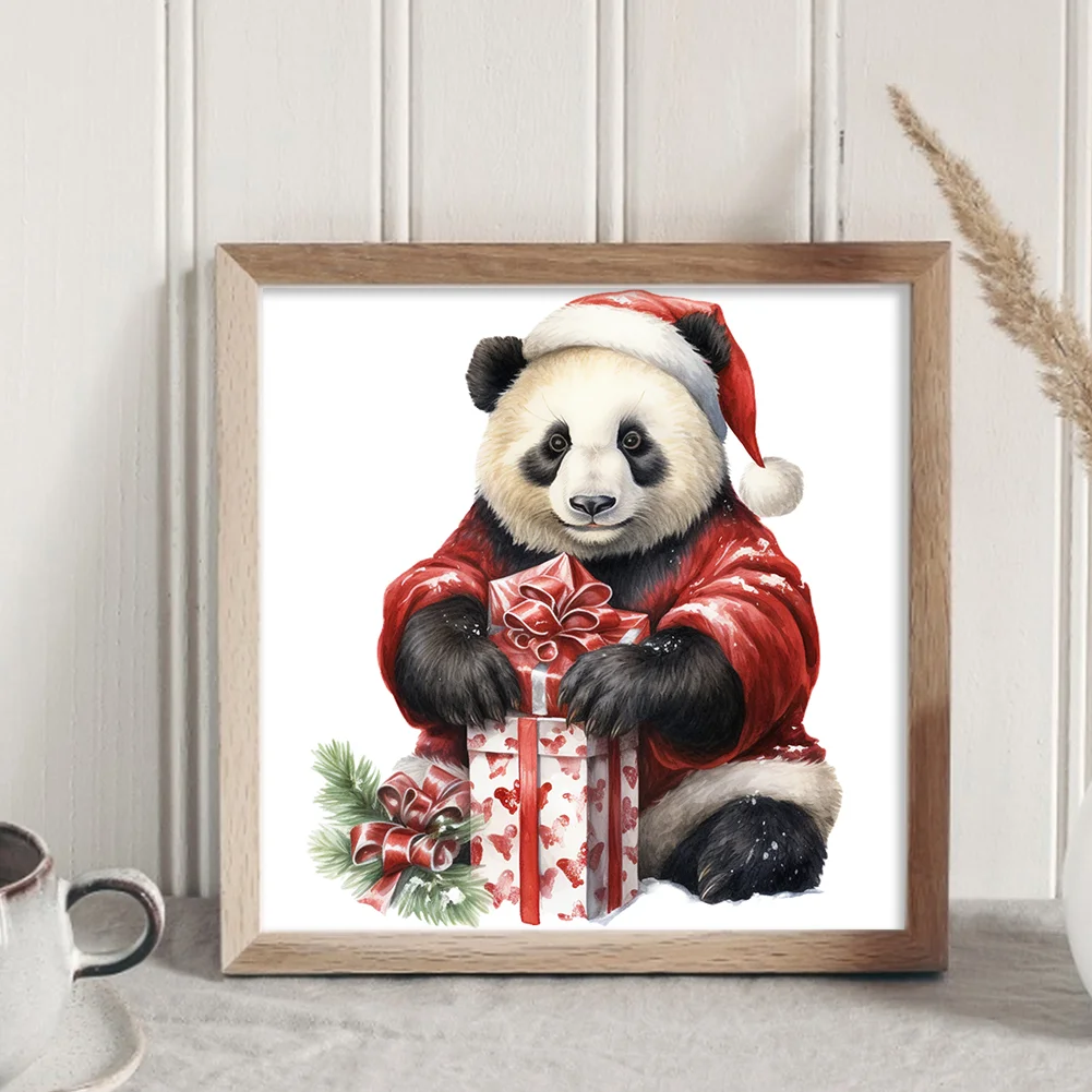 DIY Stamped Cross Stitch 11CT Full Embroidery 40*40cm - Christmas Panda