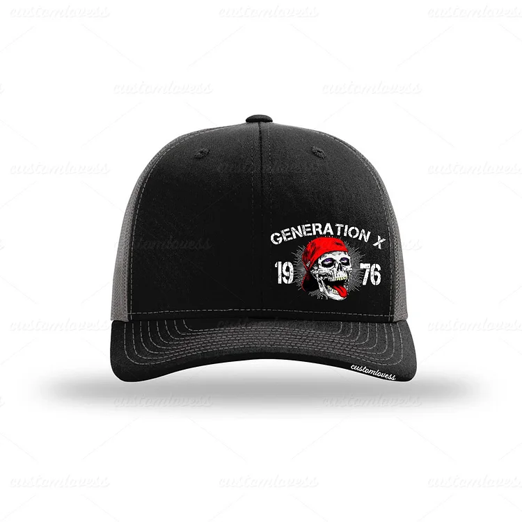 Custom Made In 19xx Skull Trucker Hat