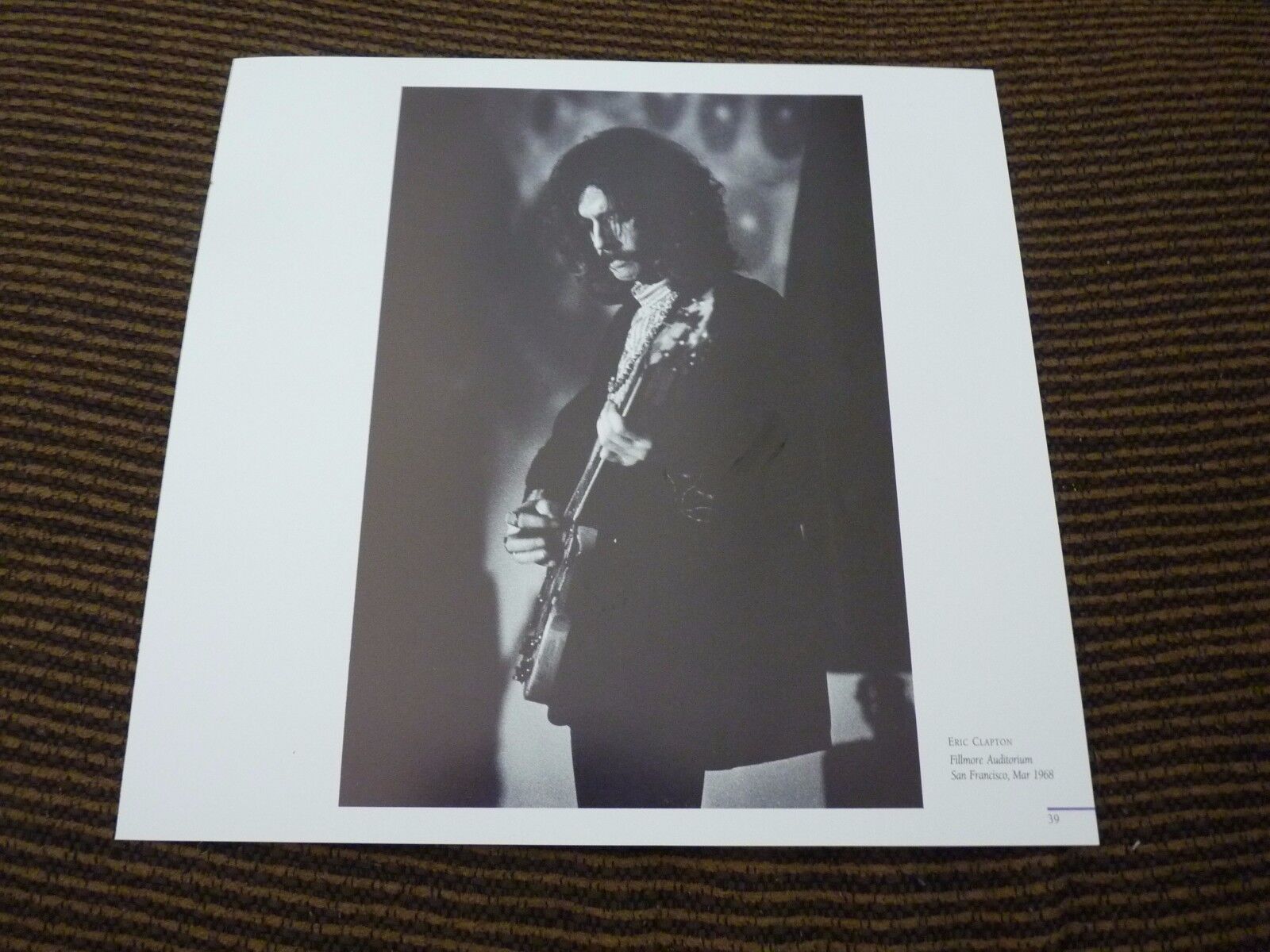 Single Page Eric Clapton Coffee Table Book Photo Poster painting