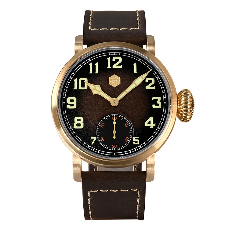 San Martin 45mm Vintage Pilot Men Watch CuSn8 Bronze SN095-Q-DB San Martin Watch san martin watchSan Martin Watch