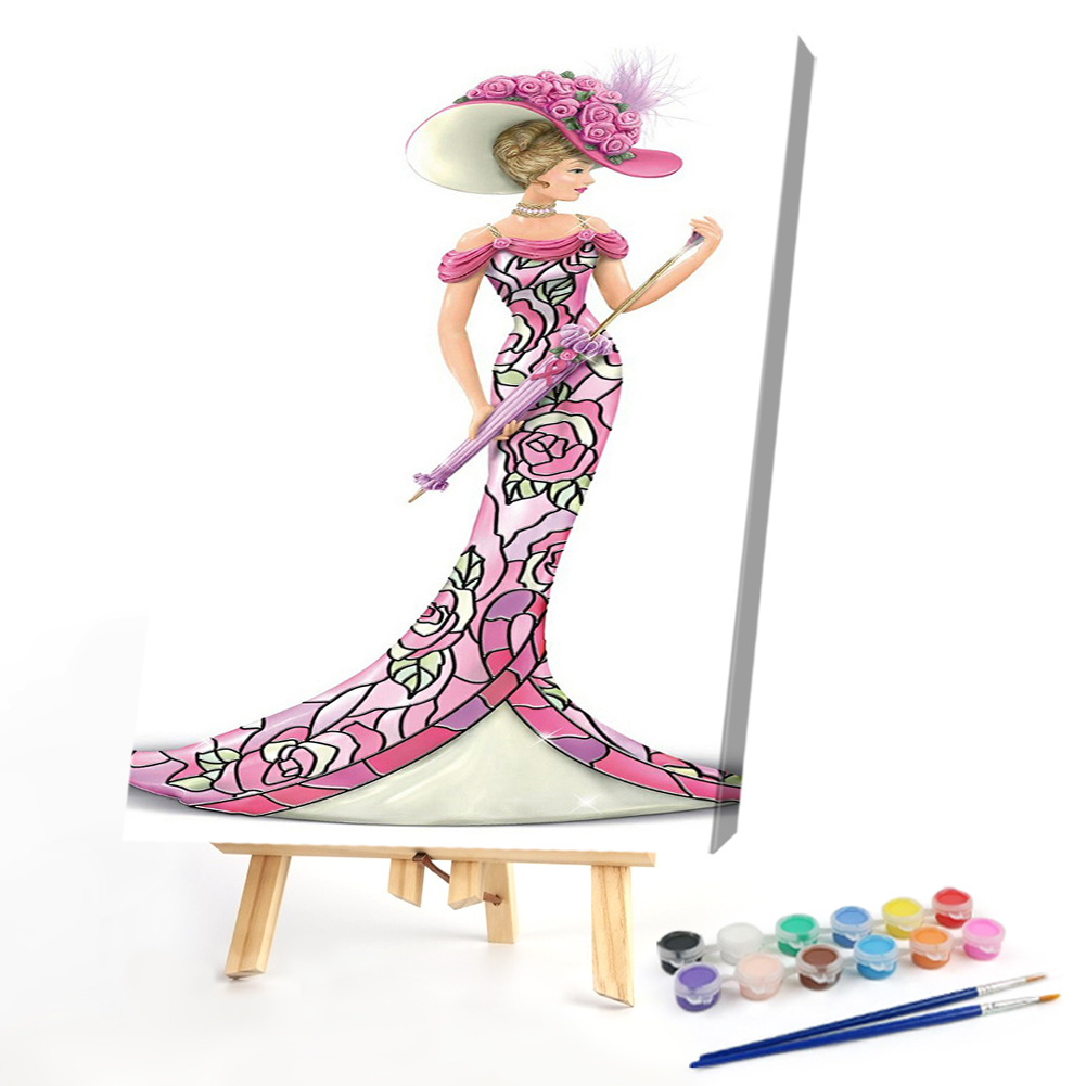 

40*50CM - Paint By Numbers - Dress Lady, 501 Original