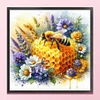 Bees And Flowers-11CT Stamped Cross Stitch 40*40cm/15.75*15.75in tapestrymarket