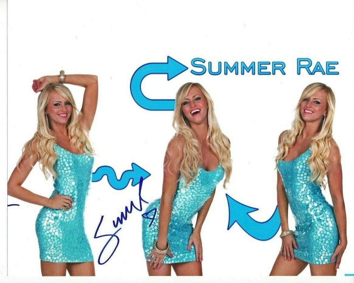 Summer Rae Autographed 8x10 WWE Diva SexyRare C325