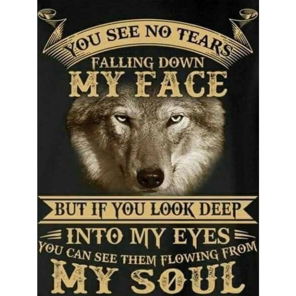 

Wolf Words - Round Drill Diamond Painting - 40*50CM, 501 Original
