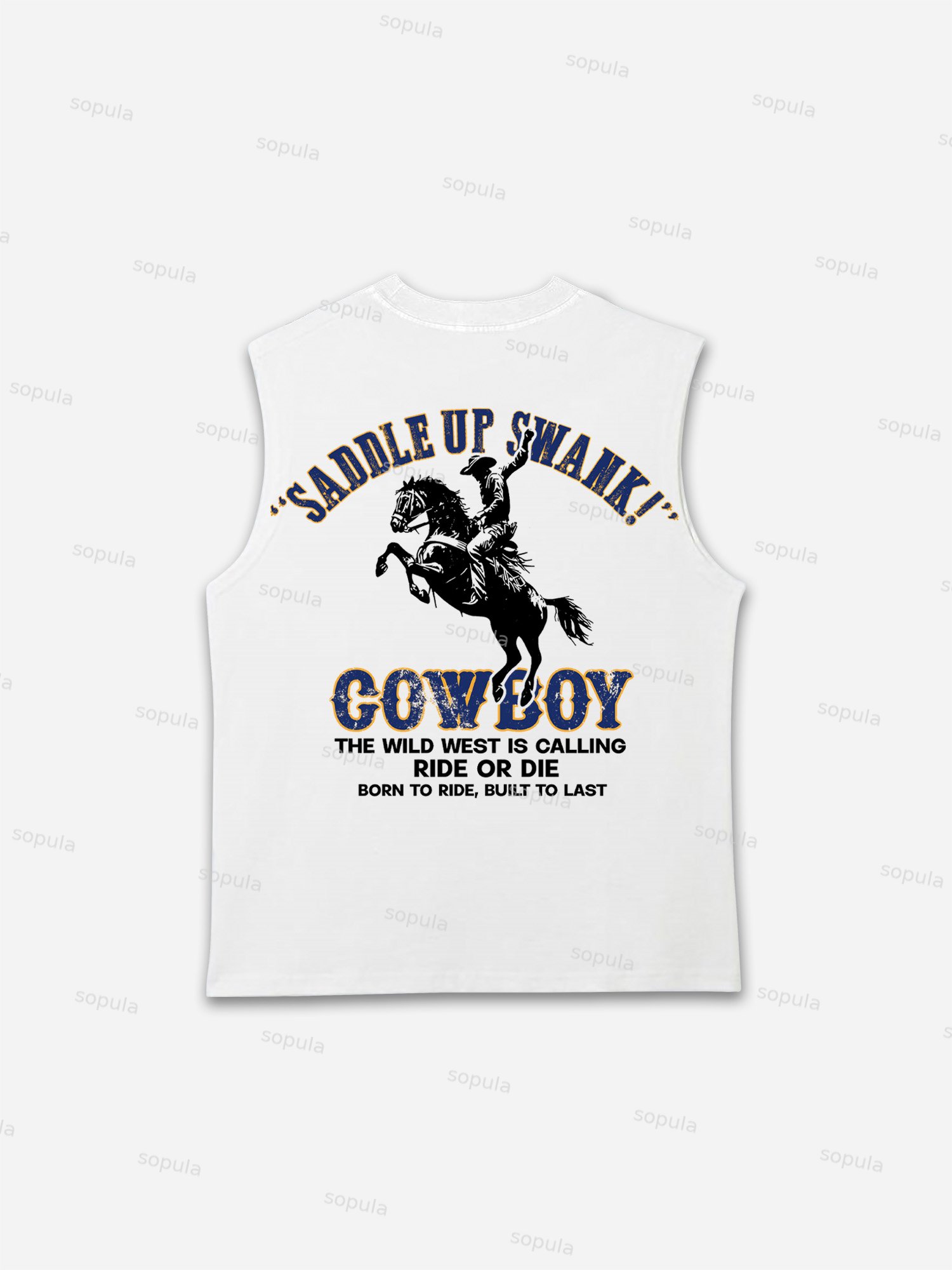 Cowboy Old Vintage Graphic Tank Top