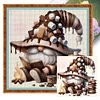 (Multi Style)[Multi-Style]Coffee Gnome-Full Embroidery 3 Strands 11CT Stamped Cross Stitch-40*40CM