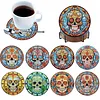8pcs Full Drill DIY Gem Art Diamond Painting Set Halloween(Skull)