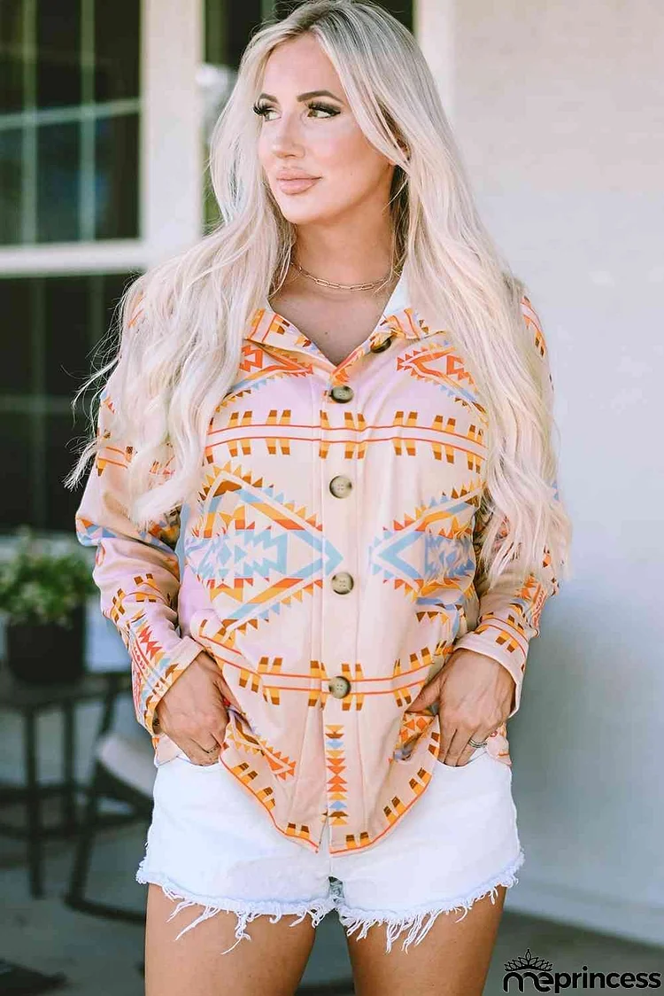 Geometric Long Sleeve Jacket