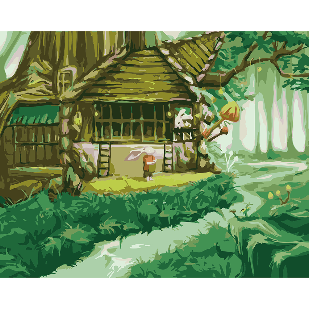 

40*50cm - Painting By Numbers - Rabbit House, 501 Original