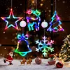 5 Pack Christmas Window Lights Decorations with Suction Cup Battery Powered LED Sucker Lamp Multifunctional Xmas Decorative Lights for Christmas Window Glass Wall Indoor Decorations