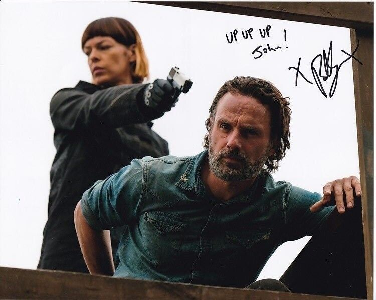 POLLYANNA MCINTOSH Signed THE WALKING DEAD w ANDREW LINCOLN Photo Poster paintinggraph - To John