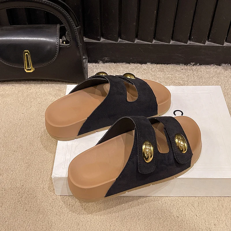 Nigikala Nigikala Boken Shoes Women Wear A Word Net Red Summer New With Skirt Beach Cool Drag Woman