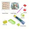 5D DIY Partial Special Shaped Drill Diamond Painting Xmas Owl With Frame Kit 19.2x19.2cm