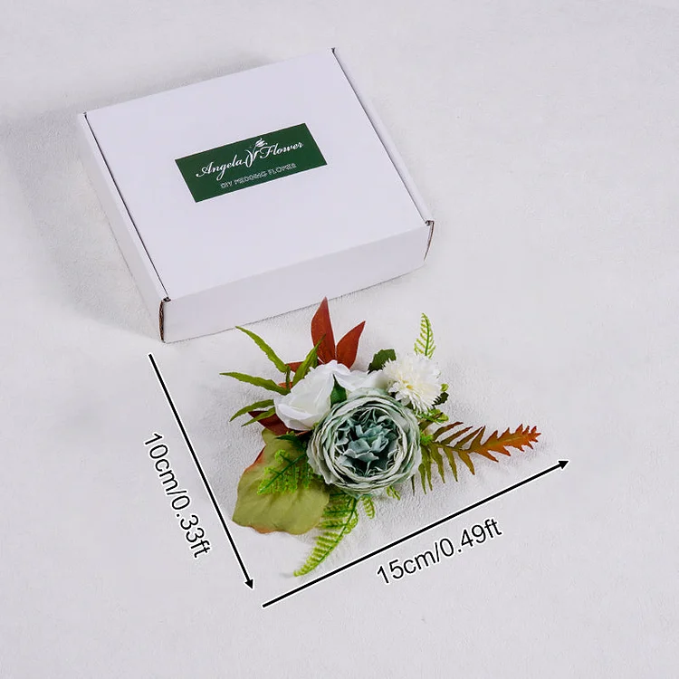 A8639 White Champagne Series Wedding Ladies Wrist Flower