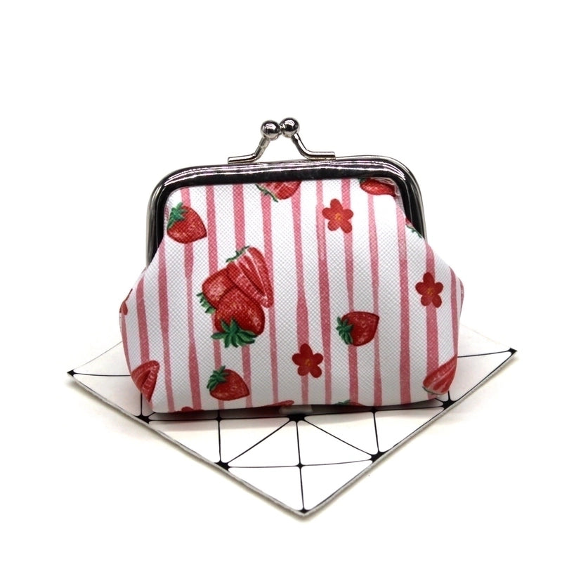 Women’s Fruit Pu Leather Buckle Coin Purses