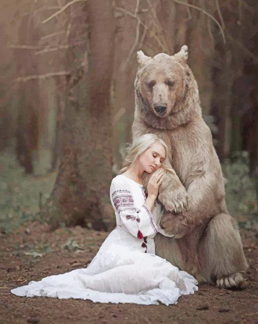 

Girl With Bear Photography – Paint By Numbers - 40*50CM, 501 Original
