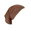 Plain Color Tube Base Cap High Elastic Women's Hijab Cap