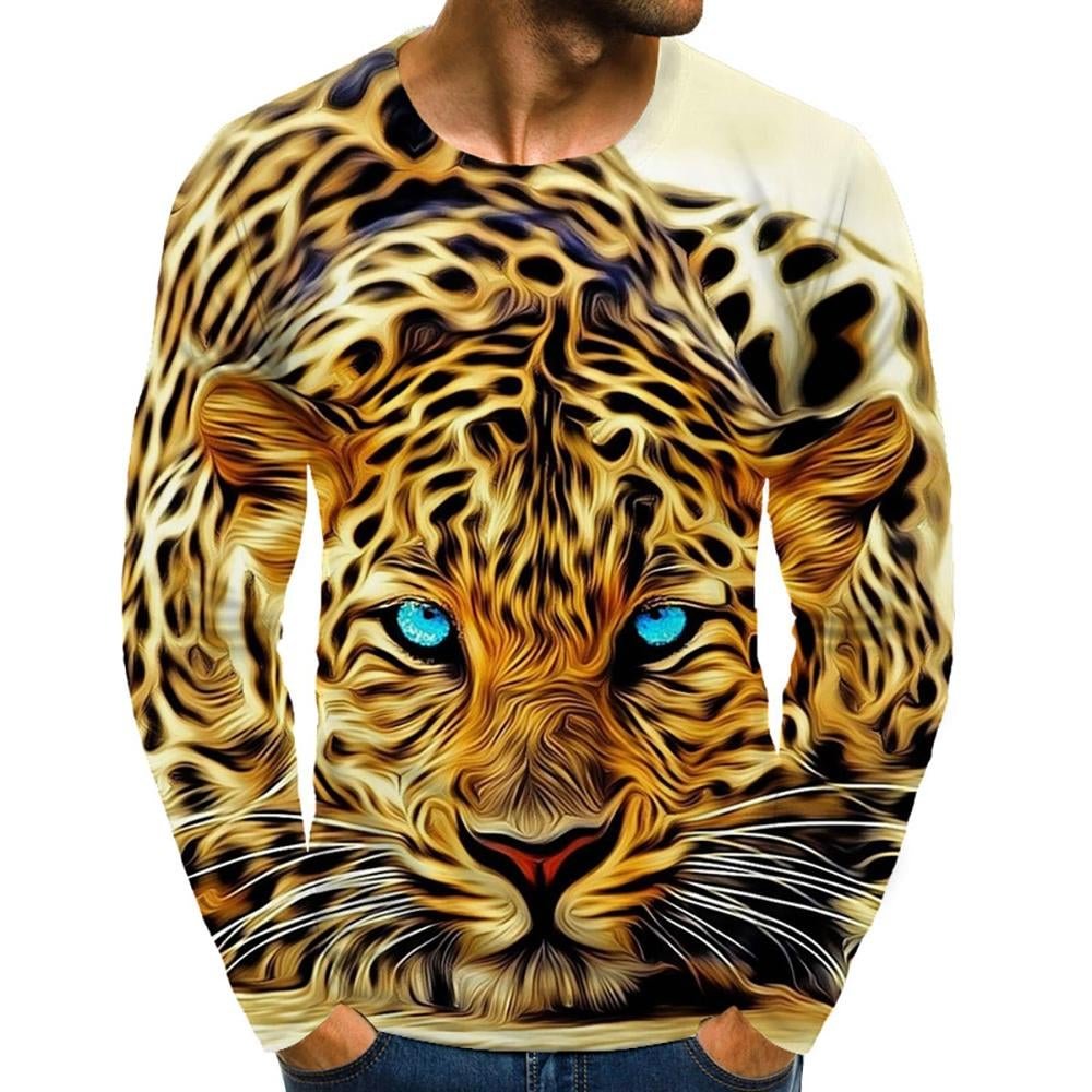 3D Graphic Long Sleeve Shirts Tiger
