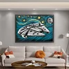 Star Wars Mechanical Spaceship-11CT Stamped Cross Stitch 60*45cm/23.62*17.72in(Big Size)