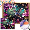 Diamond Painting-Round AB Drill Stained Glass Hummingbird(55*45 CM)