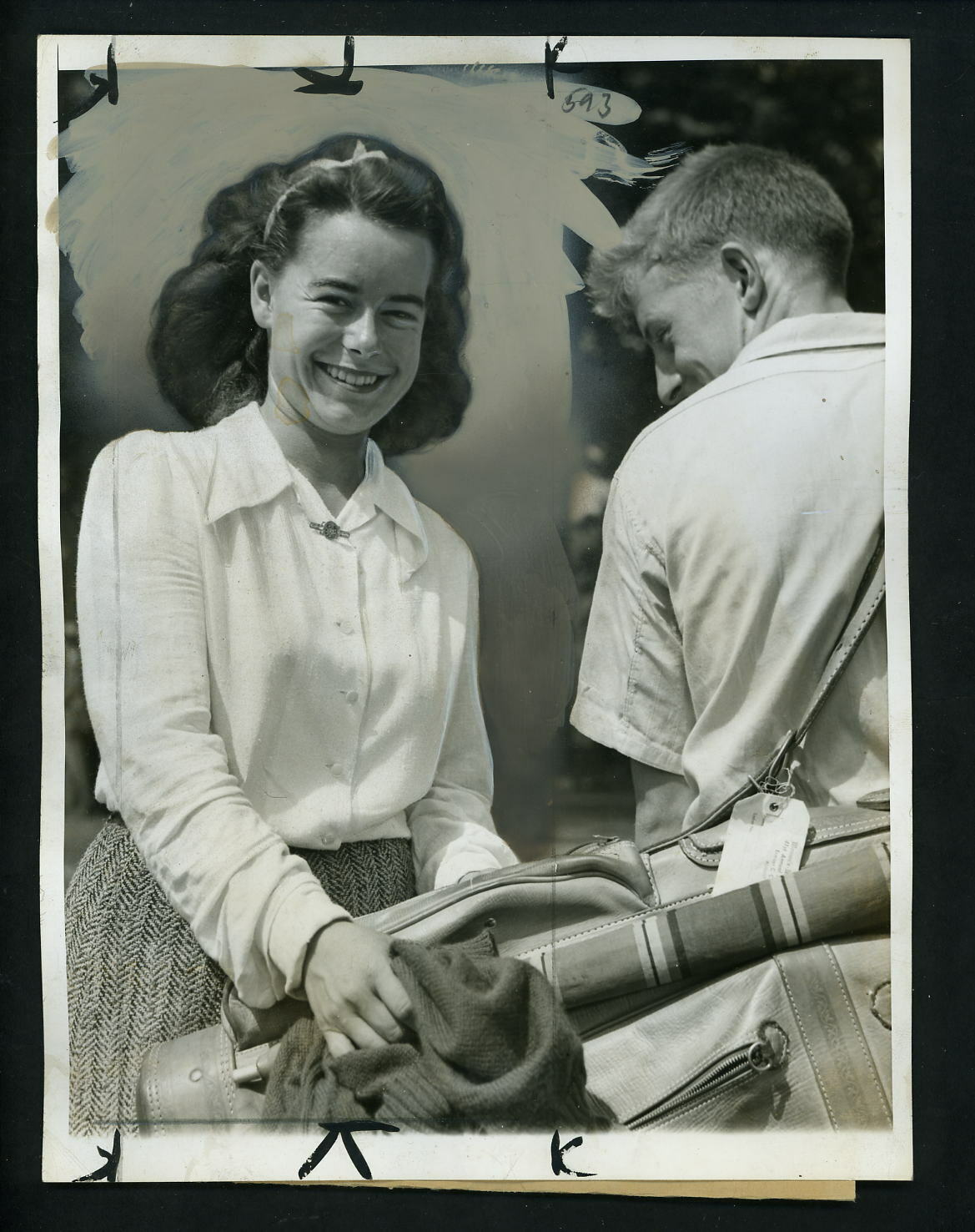 Elizabeth Betty Hicks 1941 Women's Amateur Golf Championship Press Photo Poster painting