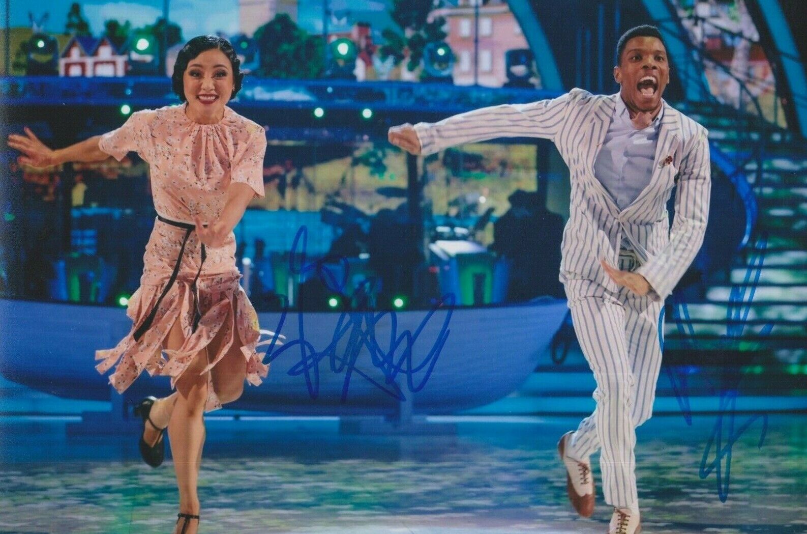 Rhys Stephenson / Nancy Xu **HAND SIGNED** 8x12 Photo Poster painting ~ Strictly Come Dancing