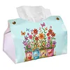 Butterfly Garden DIY PULeather Diamond Painting Tissue Box for Adults Beginners Large Size Diamond Art Paper Storage Holder for Living Room Bathroom Table Decor