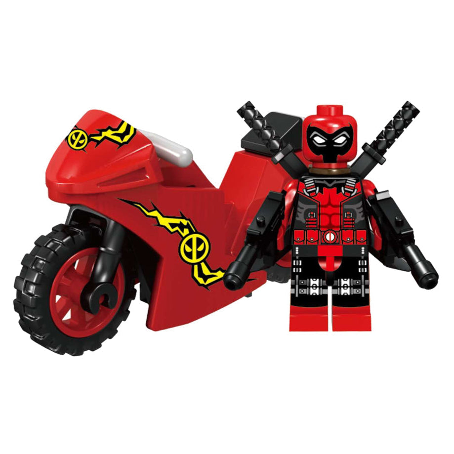 Deadpool Motorbike (Ultimate) Custom Marvel Superhero Minifigure LBS monstertoys