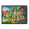 (Big Size)[Brand]Rainbow Town - 11CT Stamped Cross Stitch - 101*75cm