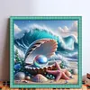 Beach Scenery Shells-11CT Stamped Cross Stitch 50*50cm/19.69*19.69in tapestrymarket