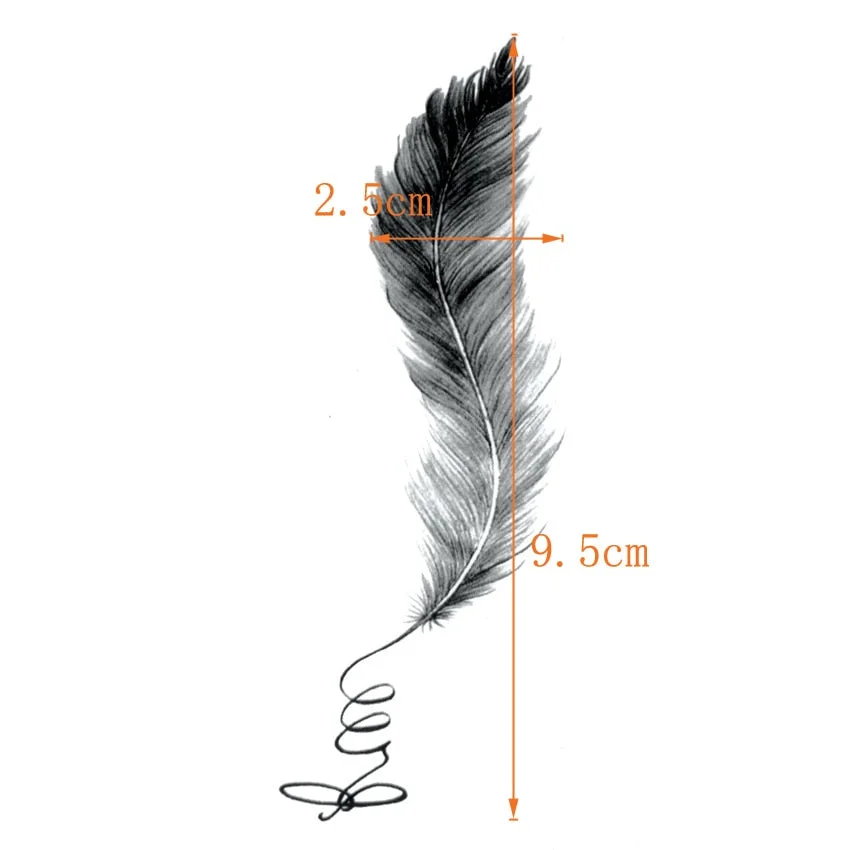Elegant Feathers Waterproof Temporary Tattoo Sticker maquiagem Fake TattooThe flash Kids Tatoo Stickers Tatuaje Cheap Stuff