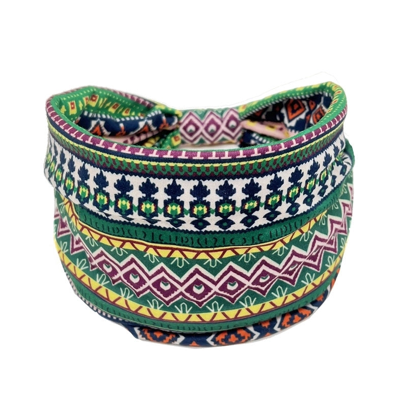 Women’s Hair Band African Print Pattern Wide Edge Elastic Knot Sports Yoga Headband Women’s Headwear Hair Accessories