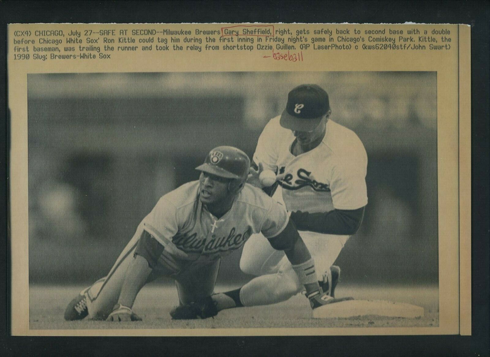 Gary Sheffield LOT of THREE 1989 & 1990 Press Photo Poster paintings Milwaukee Brewers