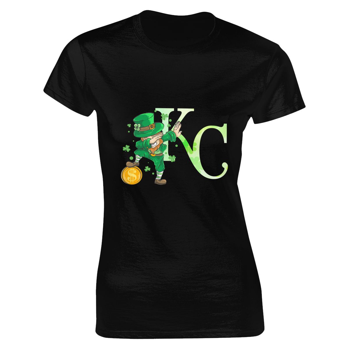 Kansas City Royals St Patrick's Day Dabbing Leprechaun Women's Classic-Fit T-Shirt