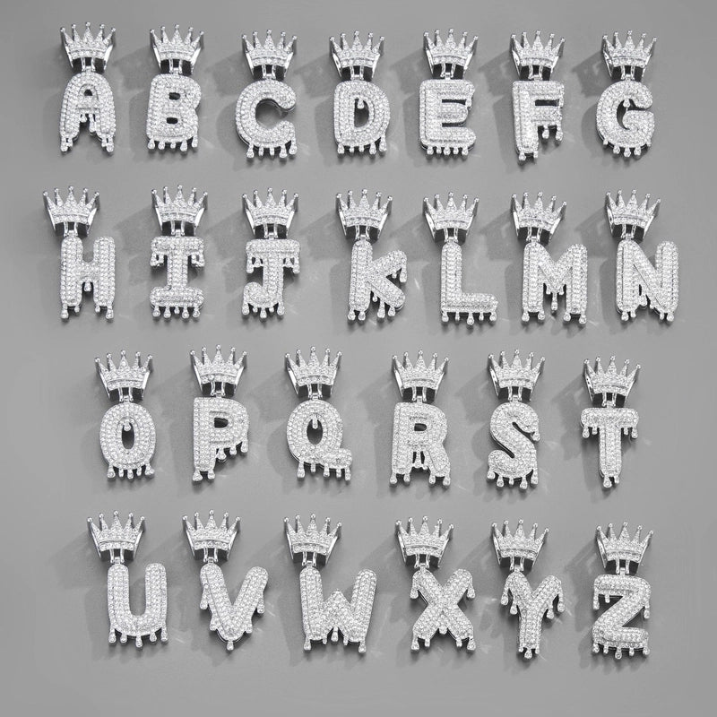 Hip-hop Letter Alloy Inlay Rhinestones Men’s Charms Necklace