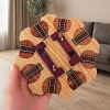 Handmade Mexican Train Domino Hub - Red Oak, Cedar & Purple Heart