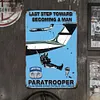 [Grande Taille]Parachutiste 82nd airborne - Panneaux en &eacute;tain m&eacute;tallique(30*40cm)