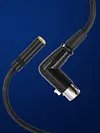 90 Degree Angle XLR To 3.5mm Cable for Mixer Console Speaker Tablet Phones Balanced To Unbalanced Audio Cable 11.8 Inch/0.3 Meter Length