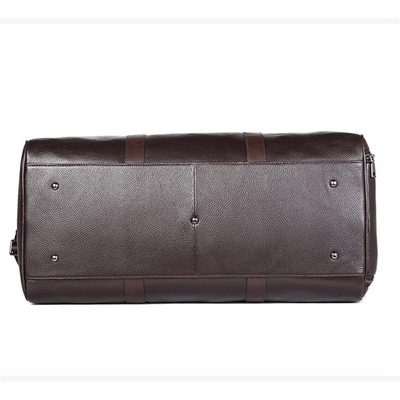 Large Capacity Travelling Simple Style Handy Trendy Leather Chunky Duffel Bag